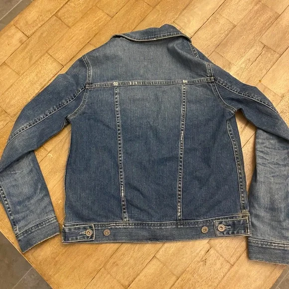 Adriano Goldschmied AG Distressed Denim Jacket Blue XS - Picture 3 of 9